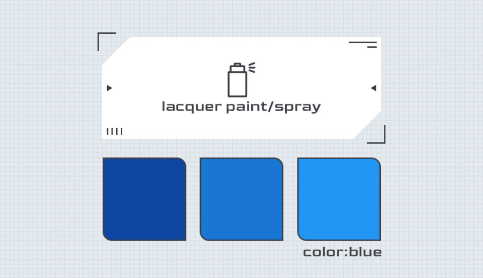 ラッカースプレー塗料 ブルー系一覧