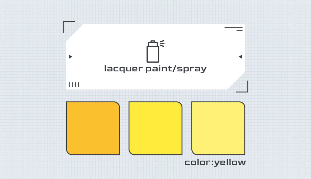 スプレー塗料】イエロー系カラー色見本 | ズボプラ｜ズボラの