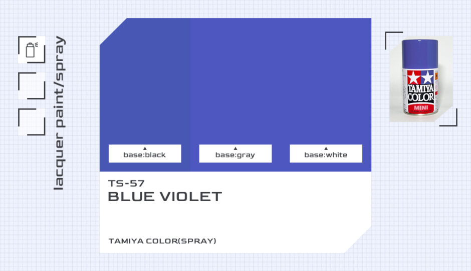 TS-57 ブルーバイオレット｜タミヤカラー（スプレー式）色比較・見本 | ガンプラ備忘録