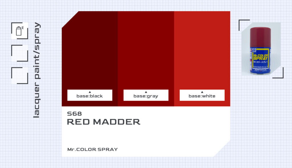 S68 モンザレッド｜Mr.カラースプレー色比較・見本 | ズボプラ｜ズボラ