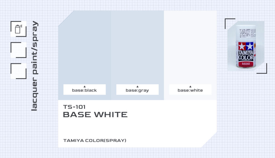 TS-101 ベースホワイト｜タミヤカラー（スプレー式）色比較・見本 | ガンプラ備忘録