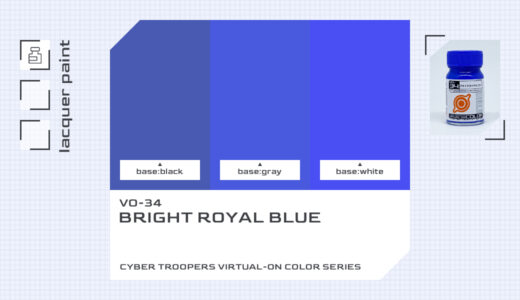 VO-34 ブライトロイヤルブルー｜電脳戦機バーチャロンカラー色比較・見本
