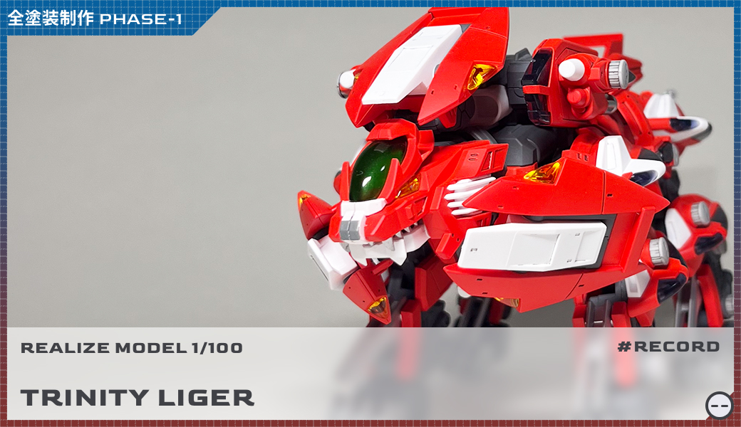 全塗装リアライズモデル 1/100 RMZ-007 トリニティライガー制作
